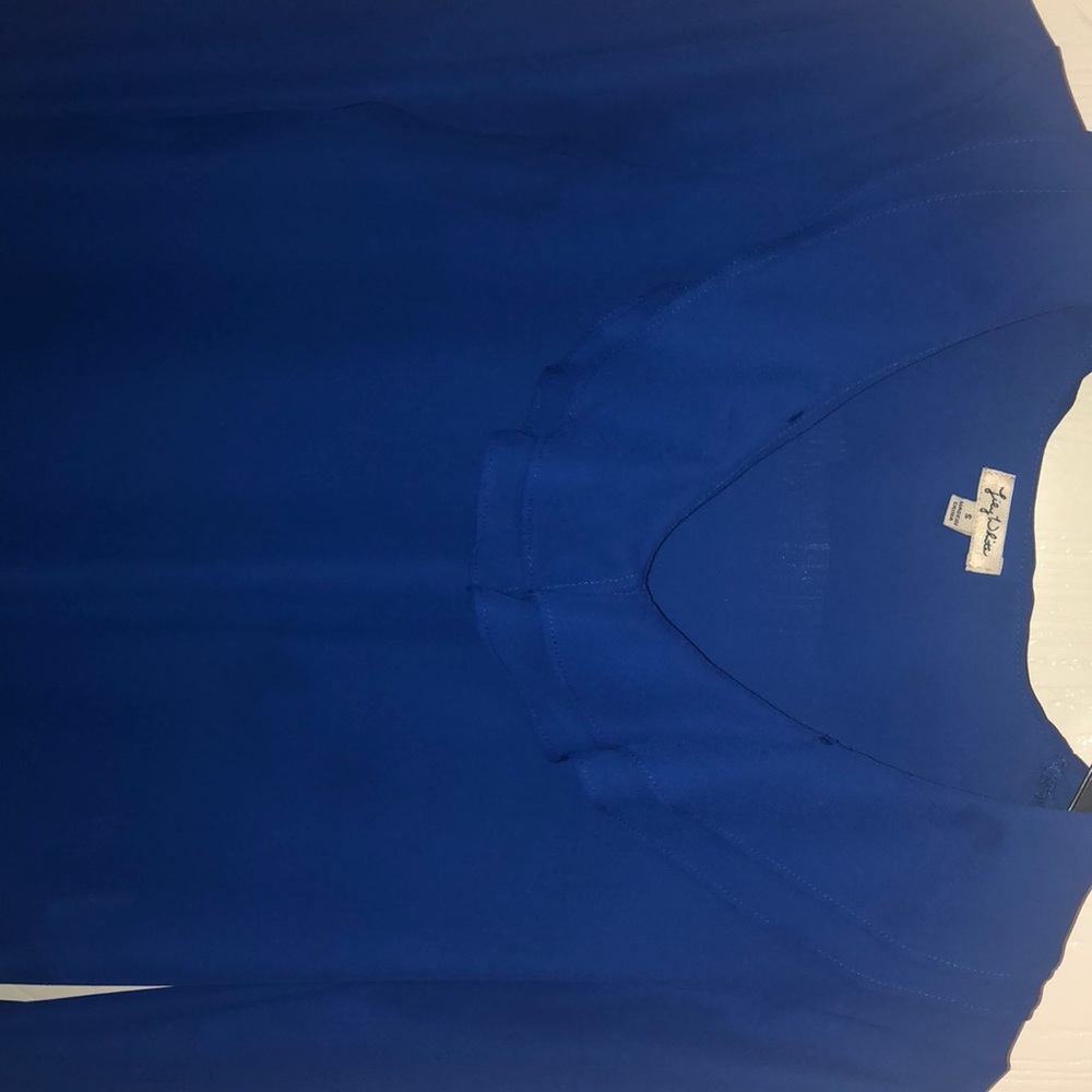 A royal blue blouse
